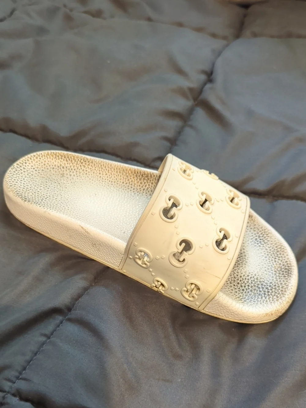 Authentic Gucci Sandal Slides Size 7.5 Made‎ In Italy!
